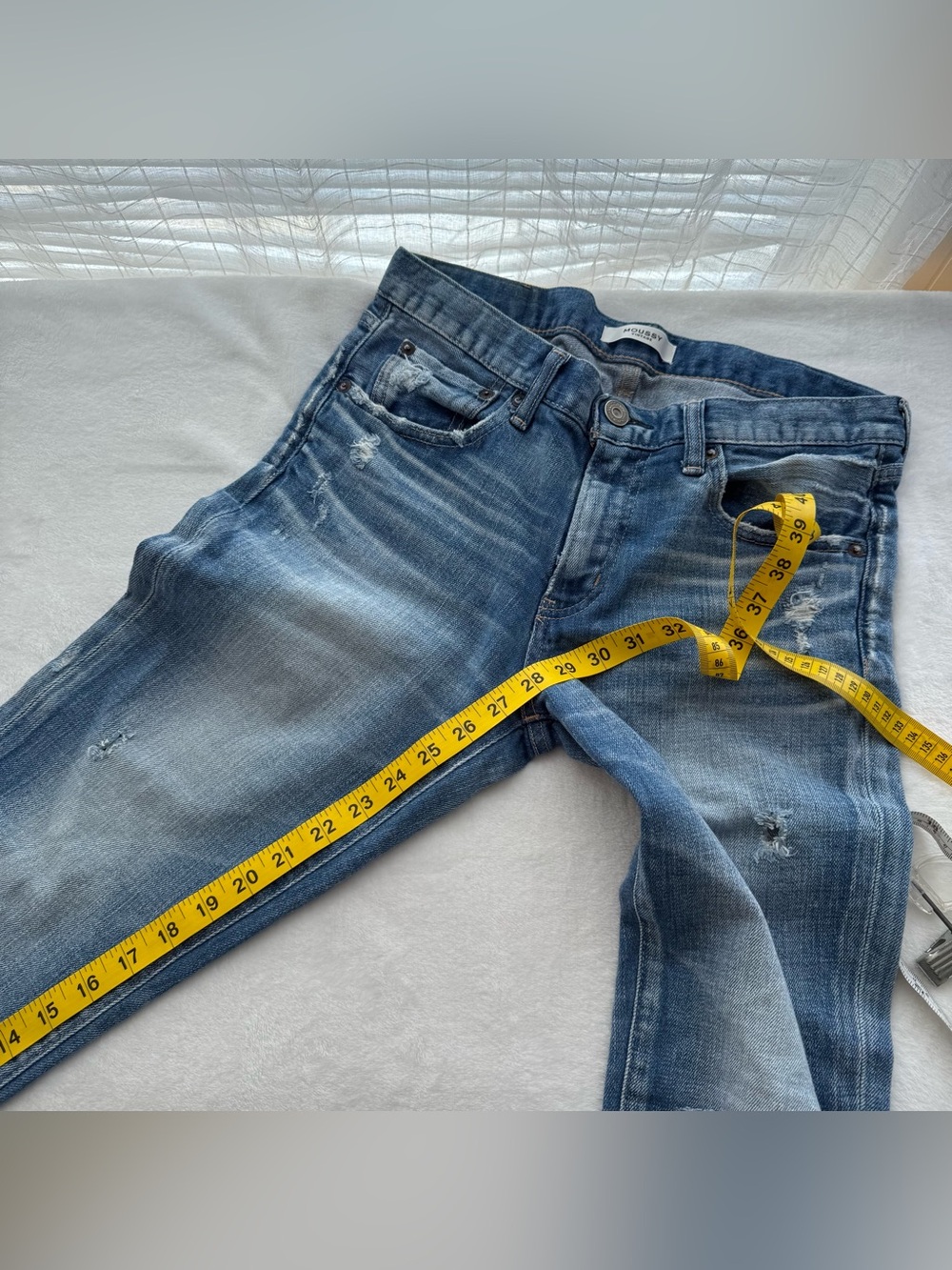 MOUSSY MV Lenwood Skinny Distressed Jeans in Blue Size 28 - Picture 11 of 11